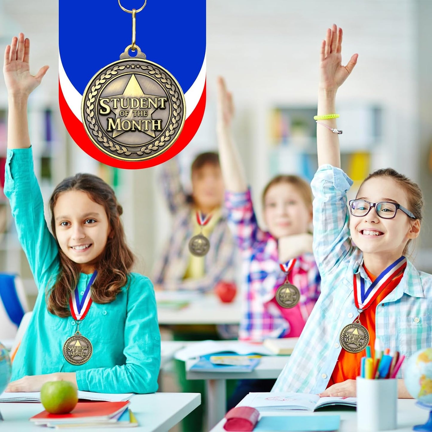 Quelay 100 Pcs Gold Winner Medals - 2 Inch Awards with Neck Ribbons for Sports Tournaments & Parties