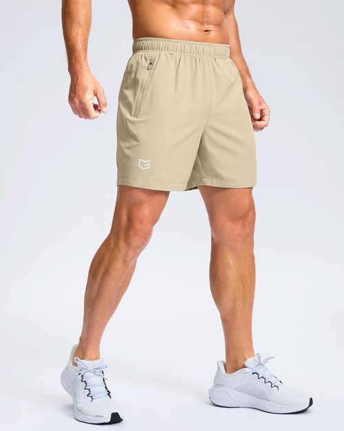 G Gradual Men's Athletic Running Shorts - Quick-Dry Zipper Pockets | Available in 5", 7", 9" Sizes