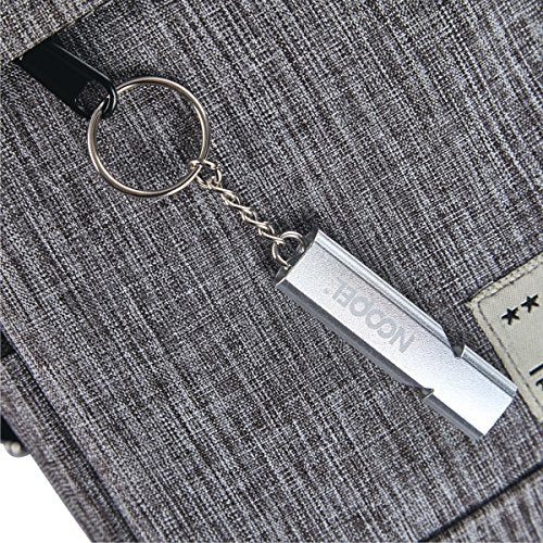 Emergency Survival Whistle with Lanyard - 2 Pack Silver