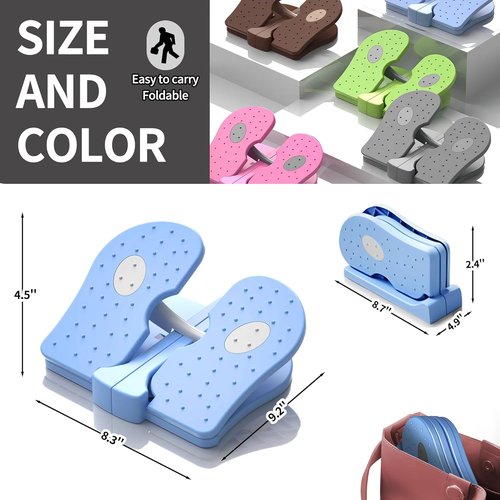 Foldable Leg Exerciser - Portable Under Desk Foot Pedal for Seniors | Relieves Varicose Veins & Strengthens Leg Muscles