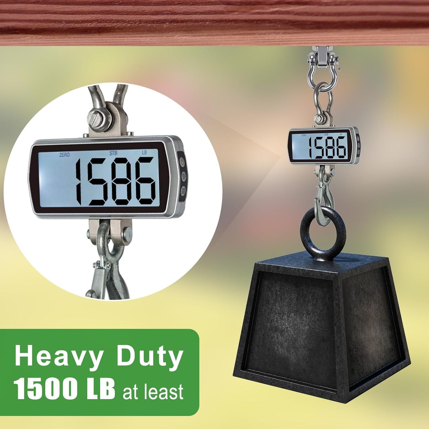 BeneLabel Heavy Duty Swing Hangers - 2-Pack Stainless Steel 304 Brackets for Indoor/Outdoor Use | 1500LB Capacity