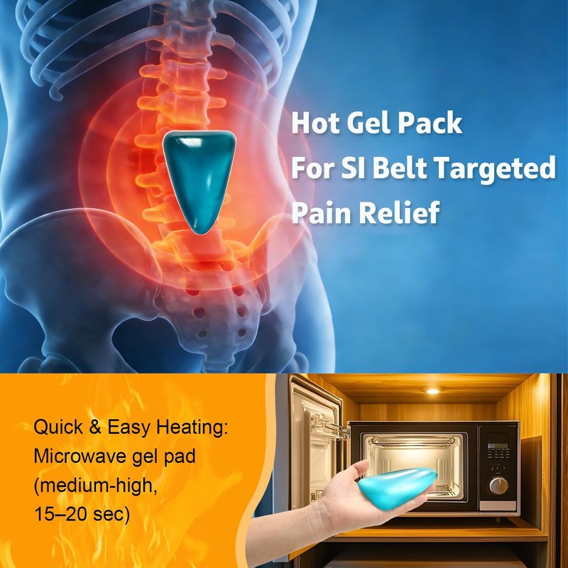 Femovaz® Dual-Adjust SI Joint Belt for Women and Men | SI Belt with Heatable Gel Pack | Relief for Lower Back, Pelvic & SI Joint Pain,L/XL
