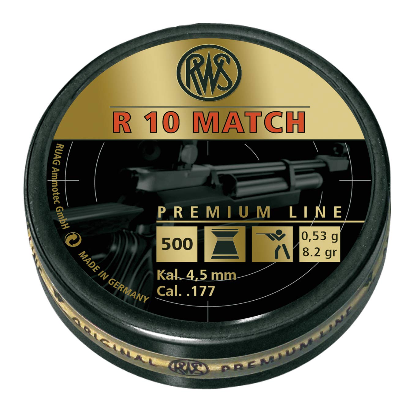 RWS 2315014 Competition Air Gun Pellets 8.2 Grain .177 Cal
