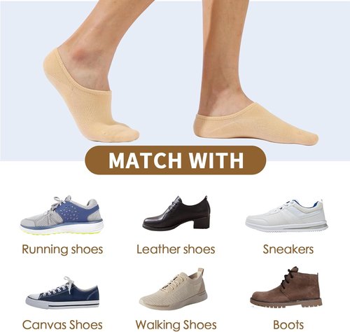 IDEGG No Show Socks - Low Cut Ankle Athletic Liner Socks for Men & Women | Anti-Slip Comfort