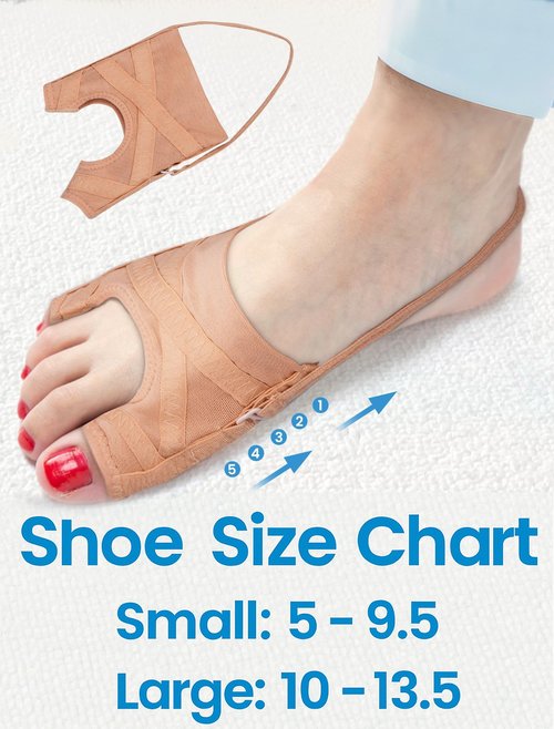 Habioer Bunion Corrector for Women & Men, Breathable Toe Straightener for The Thumb and Little Toe, Comfortable & Adjustable for Day/Night Use, Bunion Relief Splint(1 Pair)