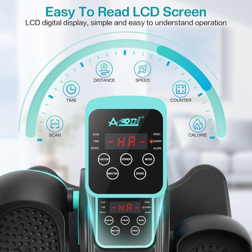 AODI Under Desk Elliptical Machine, Leg Exerciser for Seniors Adults, Adjustable Speeds Elliptical Trainer with Remote, Quiet & Portable Mini Seated Pedal Exerciser for Home Office Use
