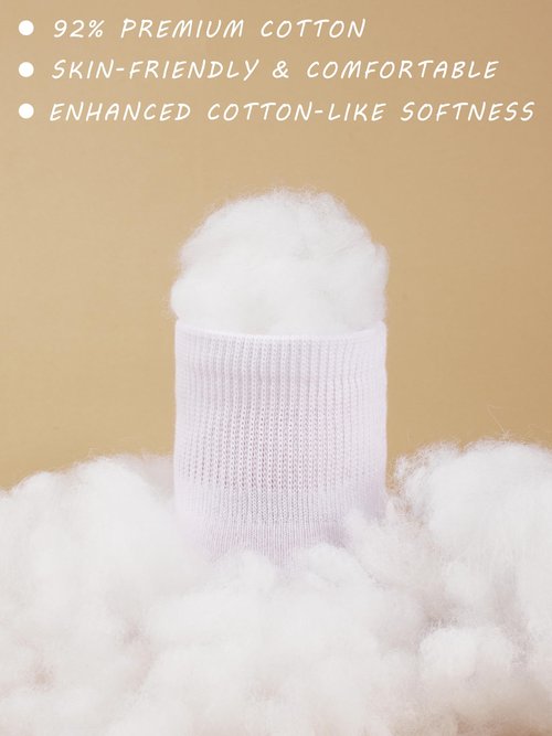 Amutost White Socks for Women – Non-Slip Heel, Breathable & Moisture-Wicking,5-Pack Anti-Slip for Workouts,Casual,Durable Washable Design