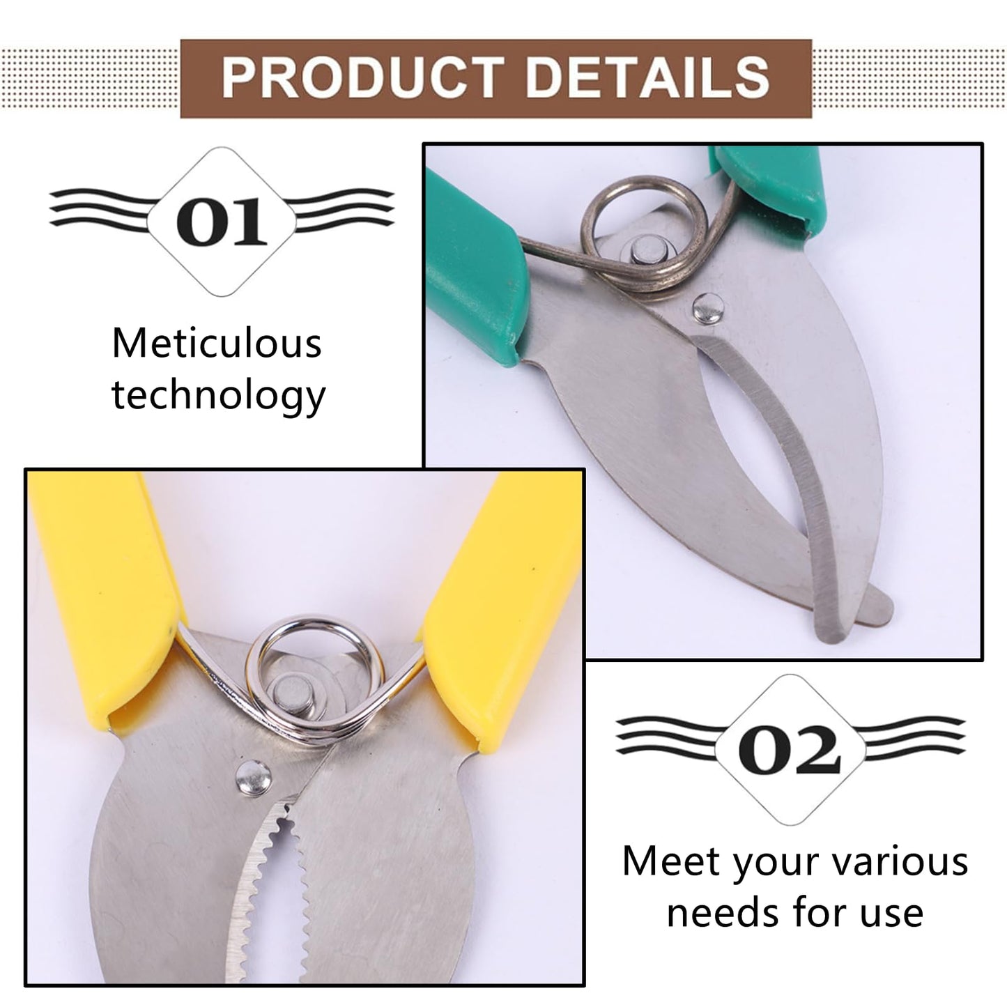 FJYXCHENXM 2 PCS Ring Barking Cutter Scissor Professional Grafting Tool Plant Cutters Girdling Shear Garden Tree Ring Cutter for Potted Plant Fruit Tree Orchard