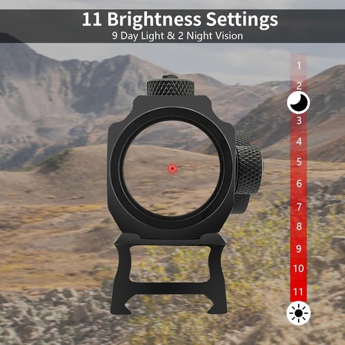 2MOA Red Dot Sight - Motion Awake Technology, 11 Brightness Levels, IPX7 Waterproof, 1000G Shockproof | 20mm Rail Mount
