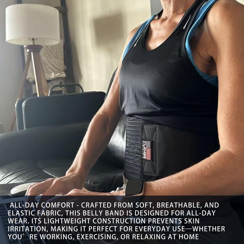 Umbilical Hernia Belt - Ergonomic Abdominal Binder Adjustable Truss Support with 2 Compression Pads for Naval, Ventral, Incisional, Epigastric, Belly Button Hernias, Pre Post Surgery(Black S-M)