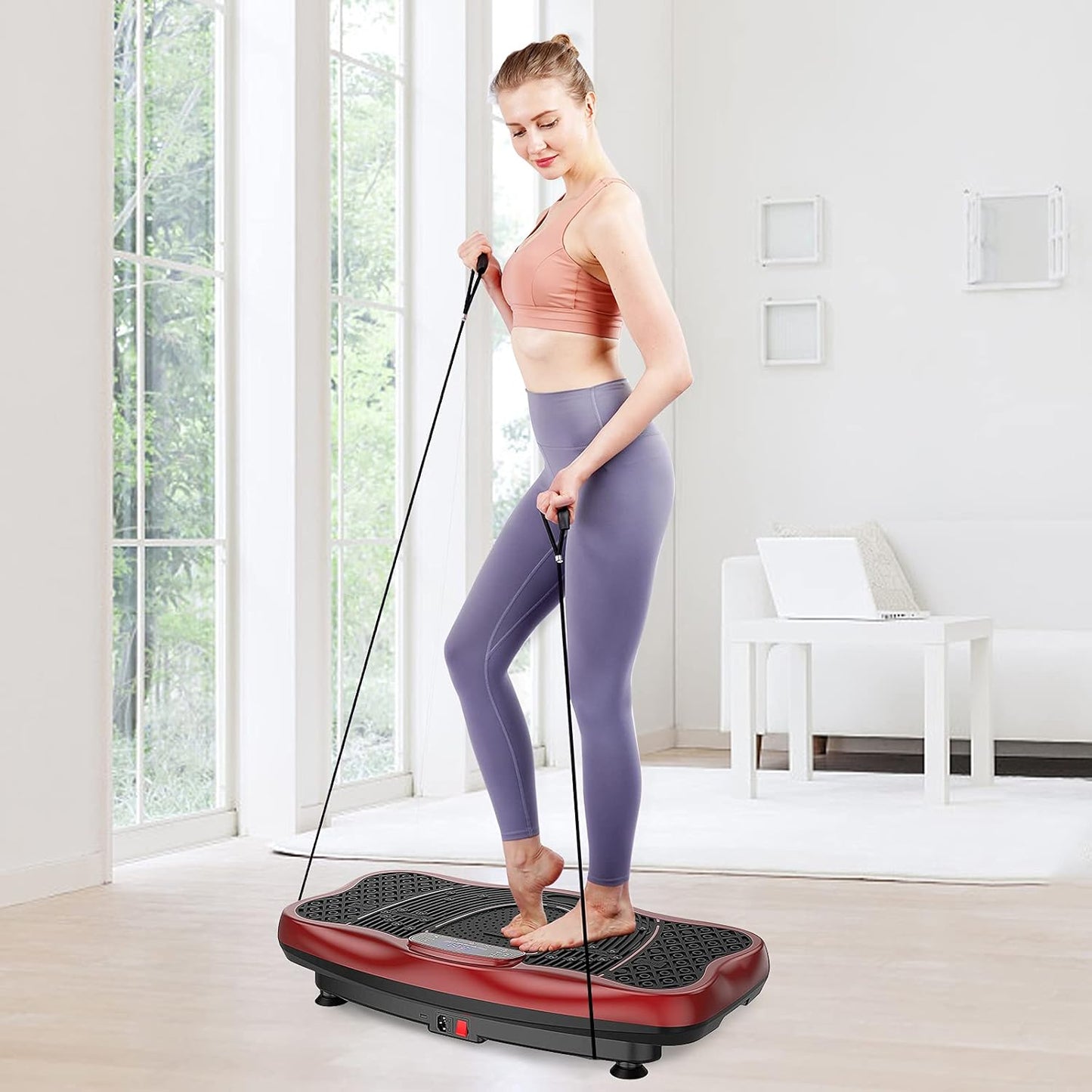 Skiennix Vibration Plate Exercise Machine - Whole Body Workout Platform for Home Fitness | 99 Levels, Remote & Loop Bands