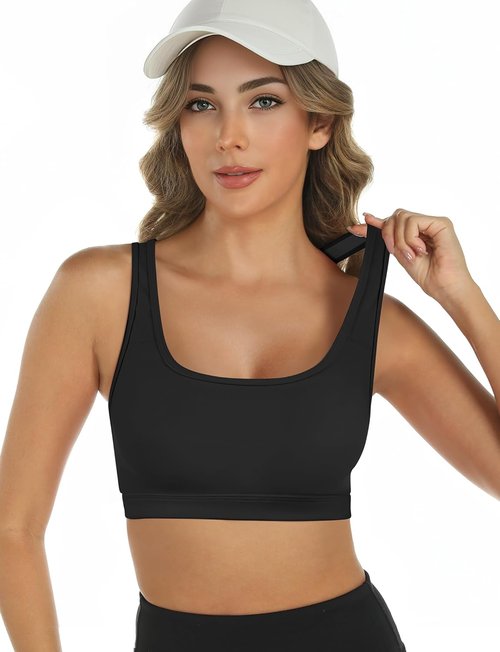 Buauty Sports Bras for Women - Medium Support Racerback Gym & Yoga Bra | 2 Pack