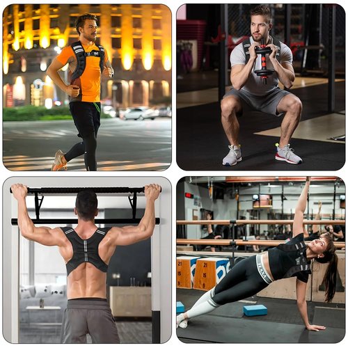 Kvittra Weighted Vest, 6.5lb/3KG Weight Vest with Reflective Stripe, Body Weight Vests Adjustable for Men, Women Workout, Strength Training, Running, Walking, Jogging, Cardio, Weighted Workout