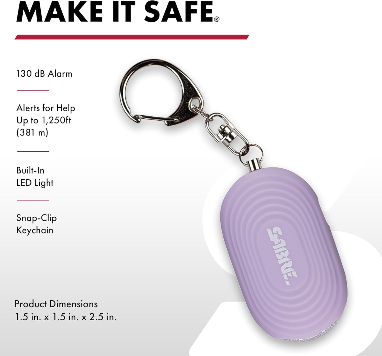 SABRE Personal Safety Kit - Pepper Spray & 2-in-1 Alarm with LED Light | 0.54 fl oz, 130dB Sound