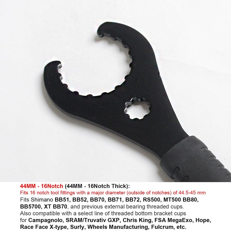 SONZUIA Bike Bottom Bracket Removal Tool for Most OD 39/41/44/46/49 mm 12/16 Notch Bicycle Bottom Bracket Bearing