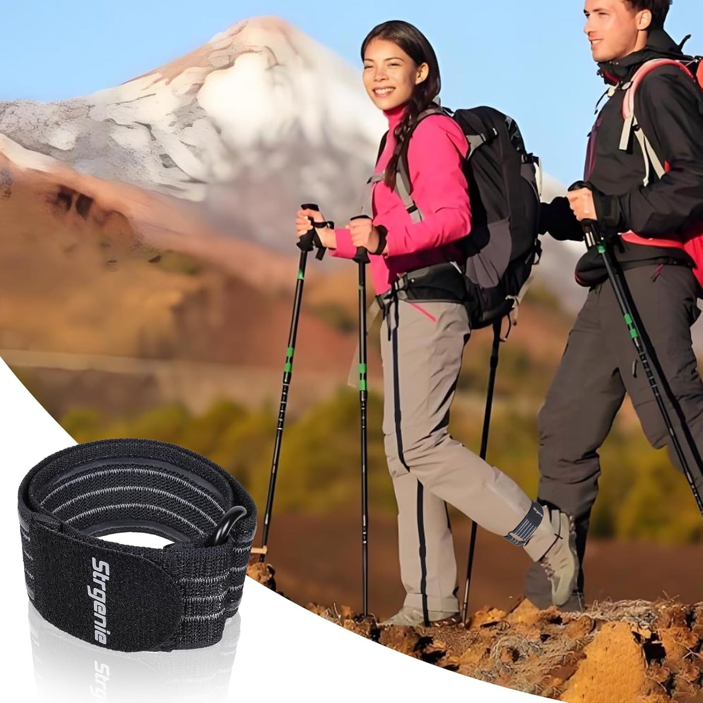 Skiennix Elastic Boot Straps - Adjustable Anti-Slip Cowboy Ankle Straps for Pants | Versatile Fit
