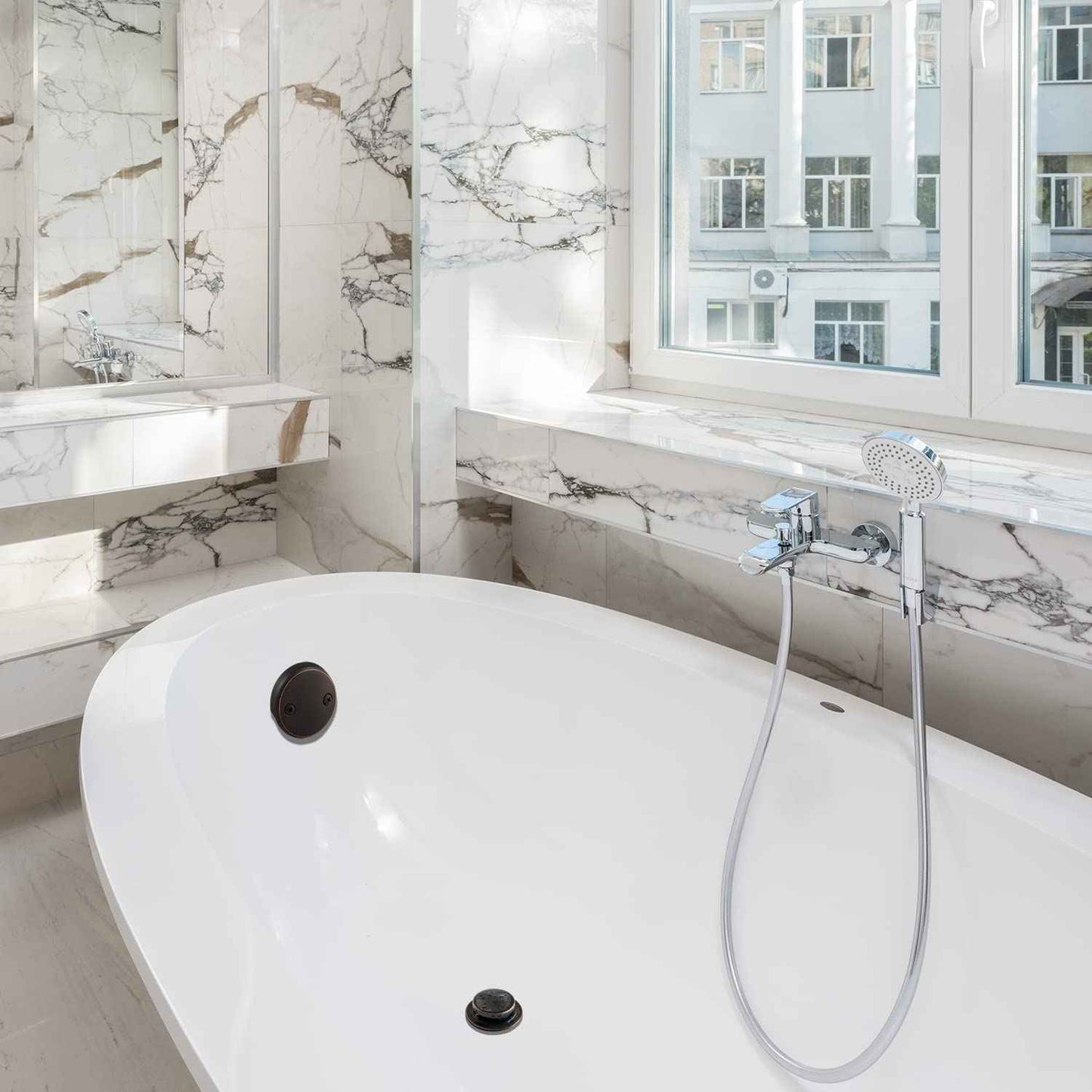 CalcMetal Tip-Toe Bathtub Drain Stopper with ABS Plastic Bushing, Fits in 1-1/2 Inch or 1-3/8 Inch Inner, Easy to Install, Venetian Bronze