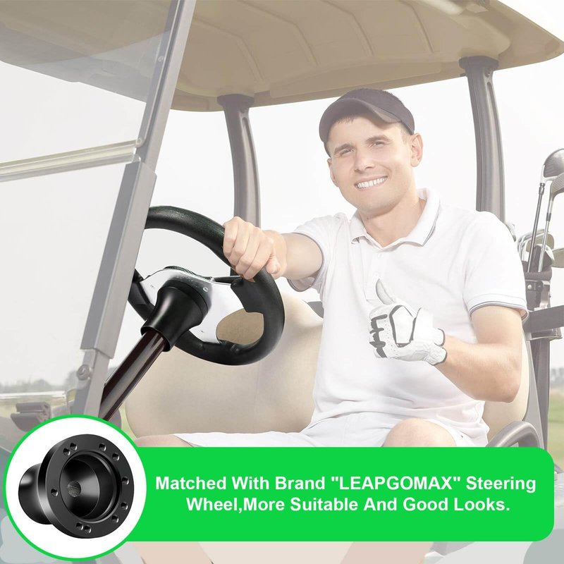 Yamaha Golf Cart Steering Wheel Adapter for Yamaha G1-G29 Drive/Drive 2 Golf Carts, Fits for 5-6 Holes Golf Cart Steering Wheel Black