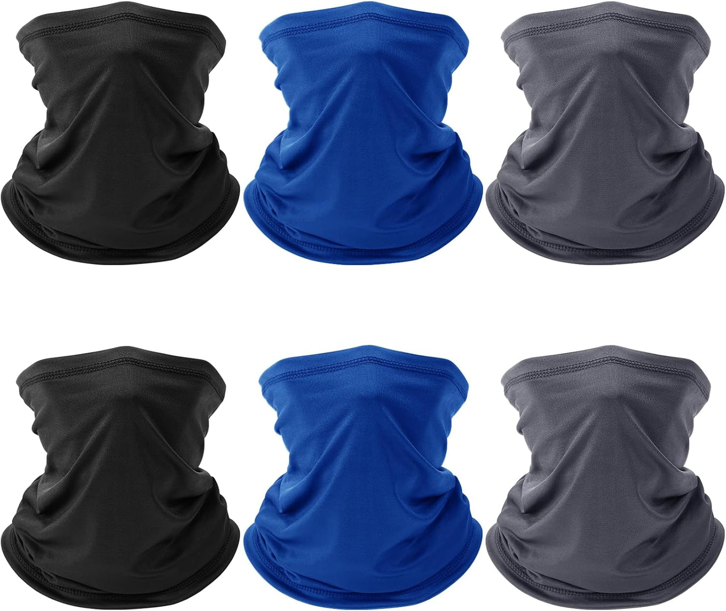 Skiennix 6 Pack Neck Gaiters - UV Protection Cooling Face Masks for Men & Women | Summer Scarf Bandana