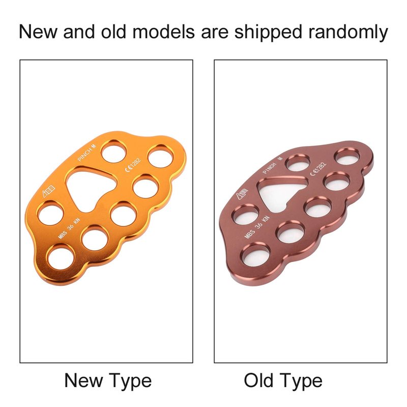 Uxsiya 36KN 8 Holes Outdoor Rigging Plate Rock Climbing Multi Anchor Point Connector Gear for Secure Climbing Adventures