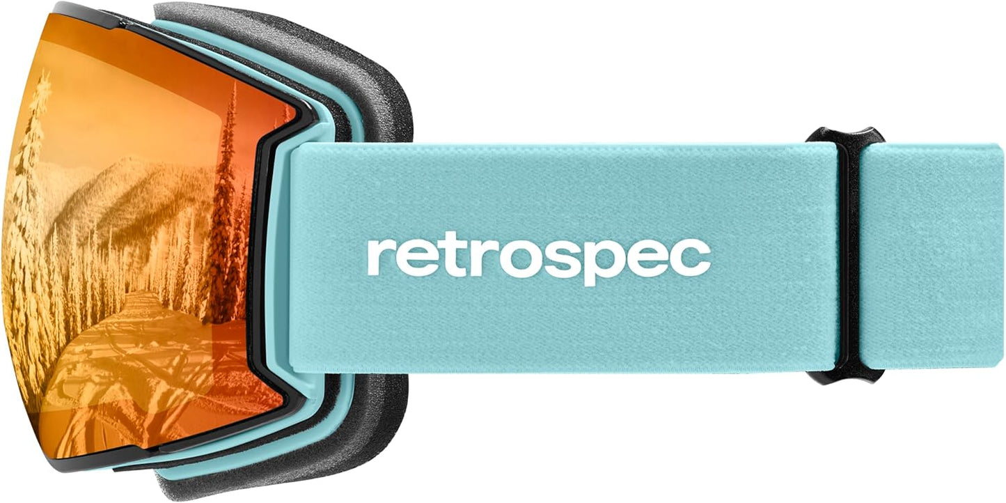 Retrospec Zenith Ski Goggles - 100% UV Protection & Anti-Fog | Unisex Snowboard Goggles for All Ages