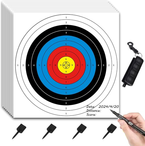 Archery Target - 16x16 Inch 10 Ring Bow and Arrow Target for Hunting & Practice | Durable Design