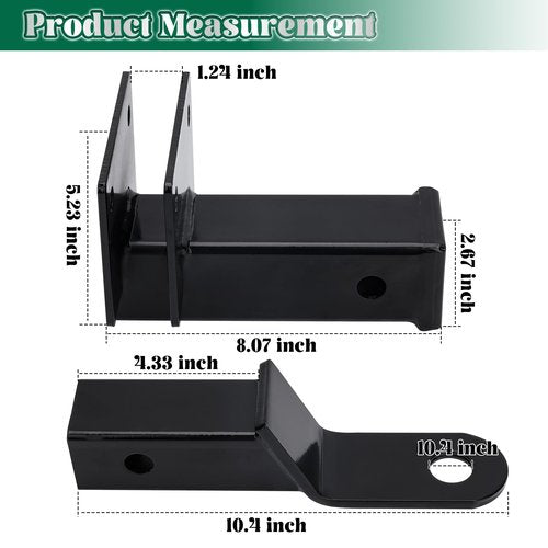 10L0L Golf Cart Rear Chassis Trailer Hitch and Receiver for Yamaha G29 Drive (2007-2016) G&E Golf Cart Model