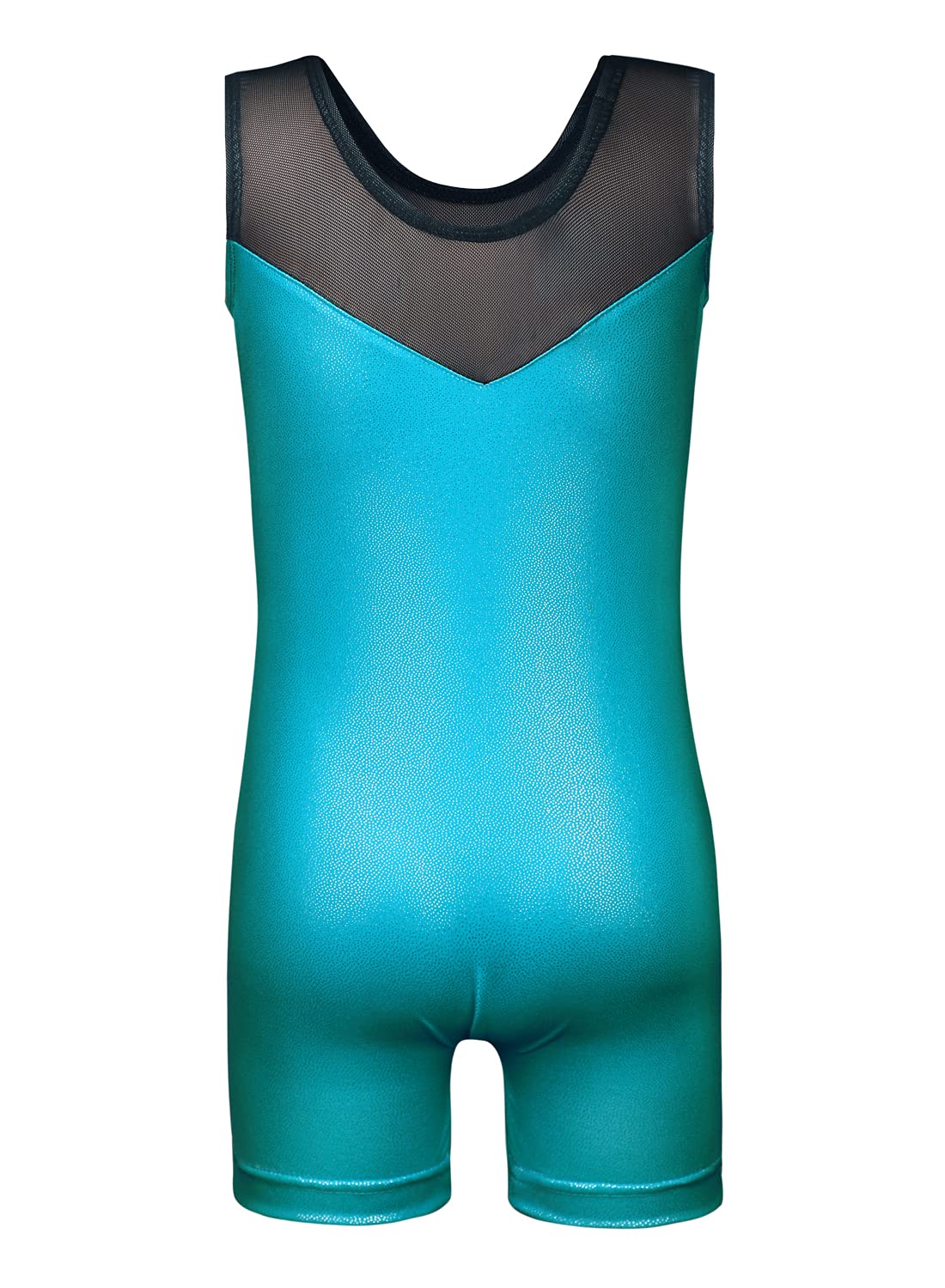 HOZIY Gymnastics Leotards for Girls 7-8 With Shorts Black Aqua Blue Teal Blue Sequins Lace Bodysuits