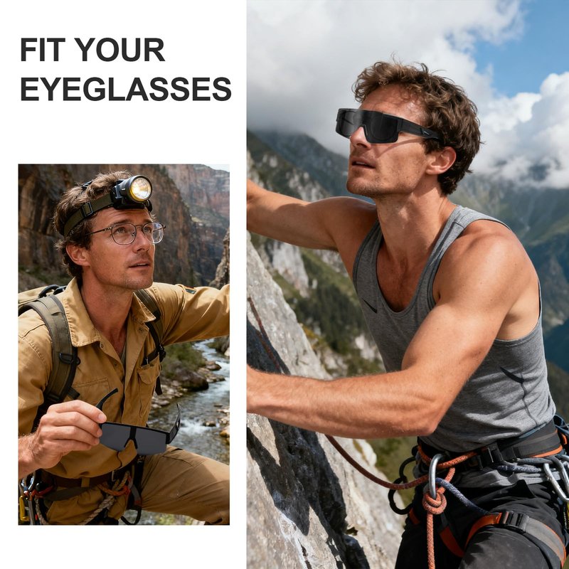 Suertree Polarized Fit Over Glasses Sunglasses Men Women Sports Goggle UV Protection Wrap Around TR90 Fishing Driving Climbing Mountain Bike Riding MTB Bicycle Running Cycling Pickleball Golf Baseball