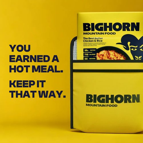 BIGHORN Insulated Bag for Backpackers - Durable Small Insulated Pouch for Freeze Dried Backpacking Meals - Packs Flat, Lightweight, Aids Rehydration, Keeps Food Hot, 10 ¼” x 7 ½” x 3 ½”, 1.5oz, Yellow