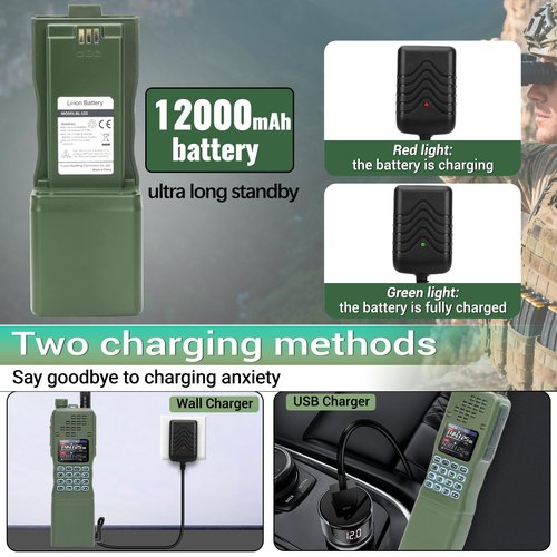 BAOFENG Radio AR-152 PRO Ham Radio Handheld 10W Rechargeable Walkie Talkies Long Range Two Way Radio NOAA Weather Radio GPS,APP Programming Copy Frequency USB Charging Battery Survival Tactical Gear