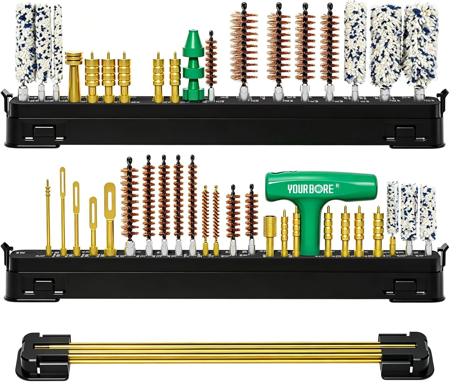 Universal Gun Cleaning Kit - Compact Pack for Handgun, Rifle & Shotgun | Fits .22 to 12Ga Calibers
