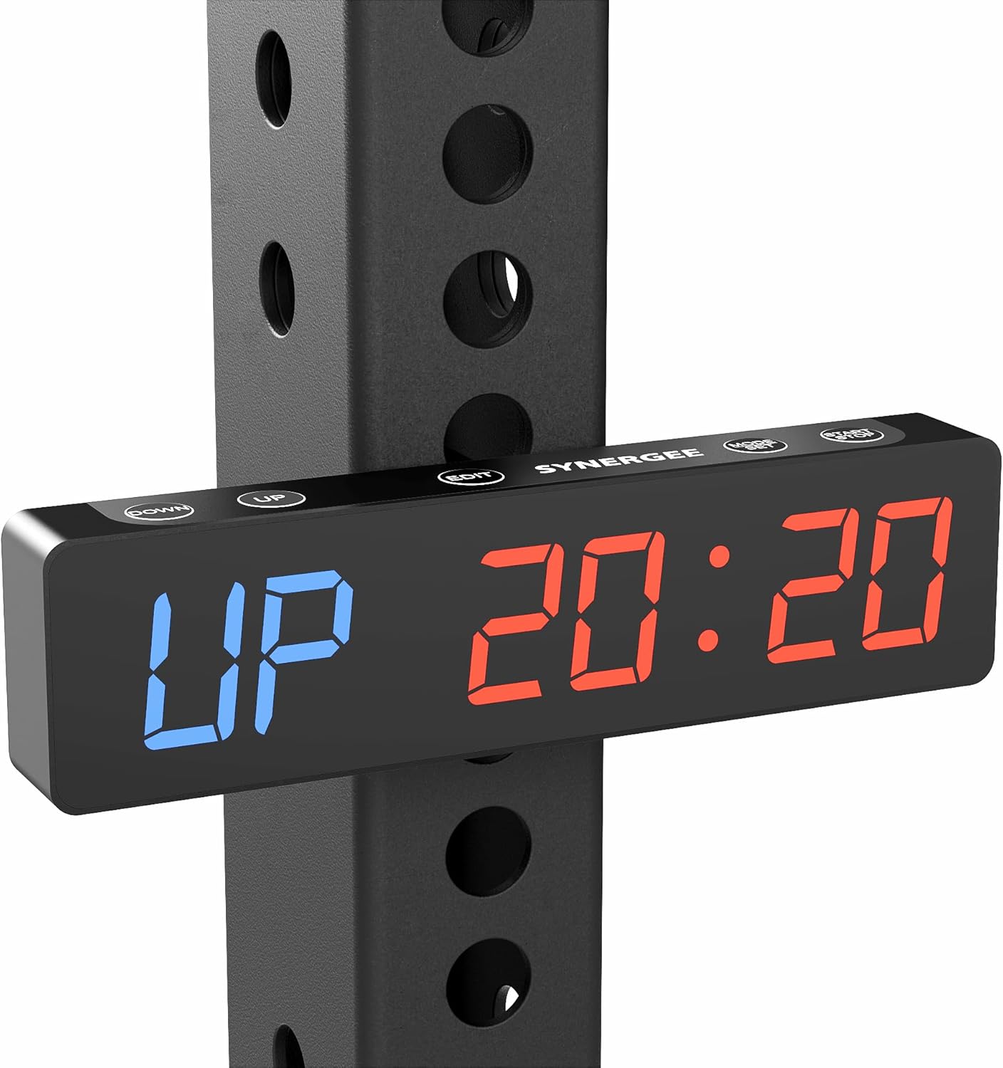 Synergee Magnetic Gym Timer Clock - Powerful LED Display, 30-Hour Battery Life | Ideal for Home Gym & Workouts