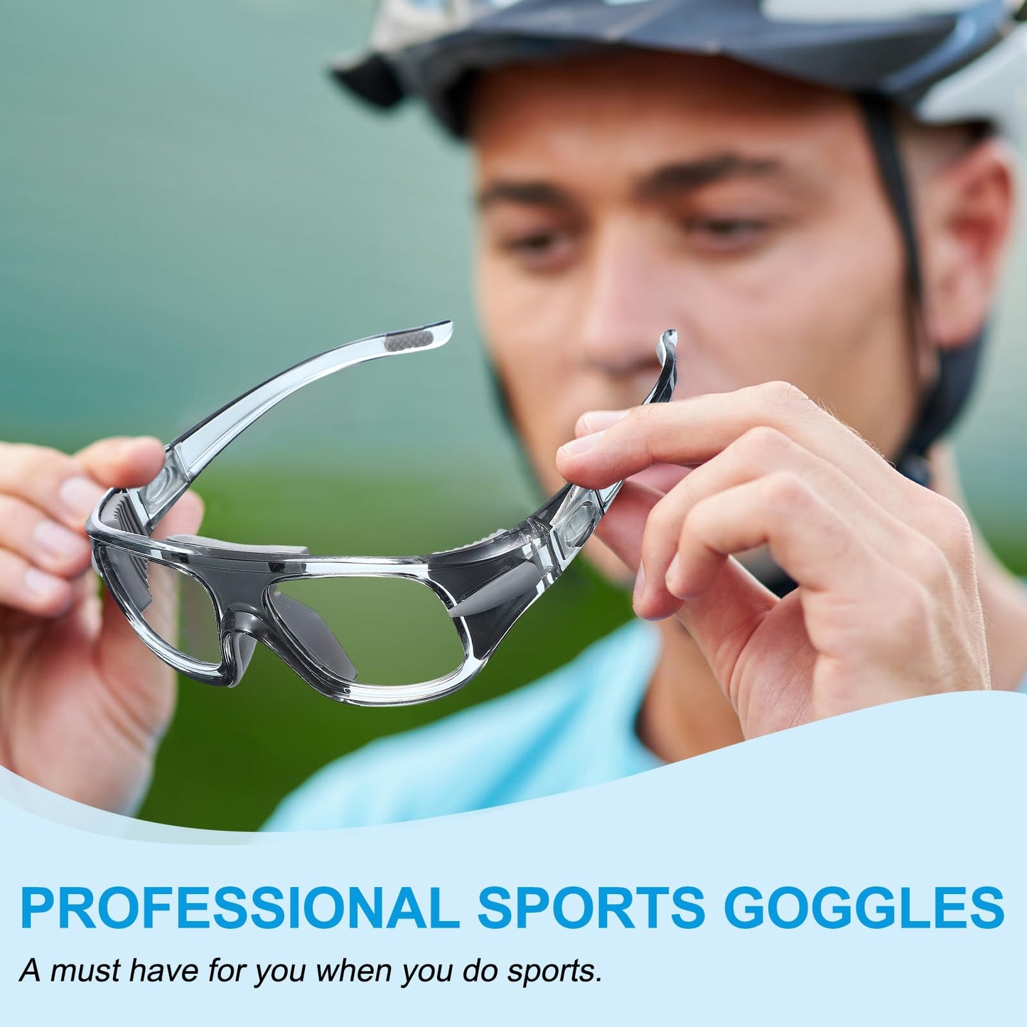 PATIKIL Adjustable Professional Sports Goggles, Unisex Safety Glasses Outdoor Sports Protective Eyewear for Basketball Racquetball Pickleball Football, Transparent