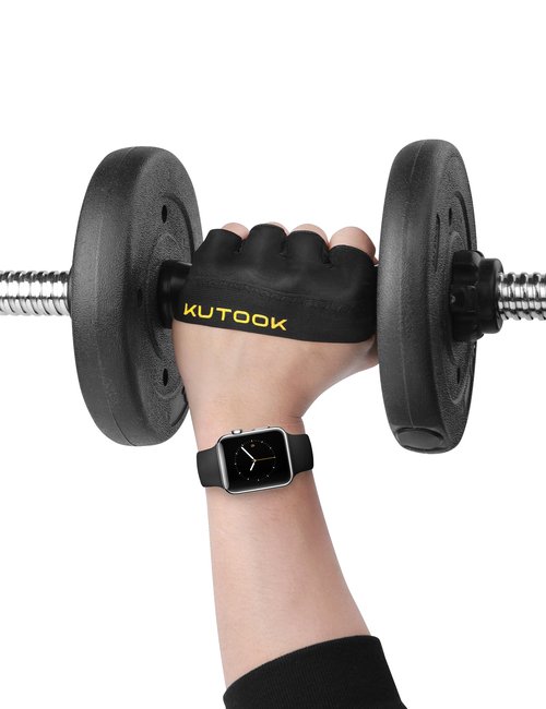 KUTOOK Weight Lifting Workout Gloves for Men/Women, XRD Padded Grip, Breathable Partial for Calluses, Weightlifting for Exercise, Kettlebell, Pull-Ups, Training, Large