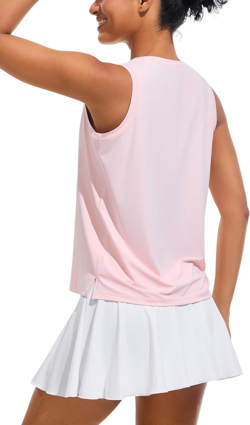 JOYSPELS Workout Tank Tops - Cool-Dry Sleeveless Yoga Shirts for Women | Loose Fit Athletic Gym Wear