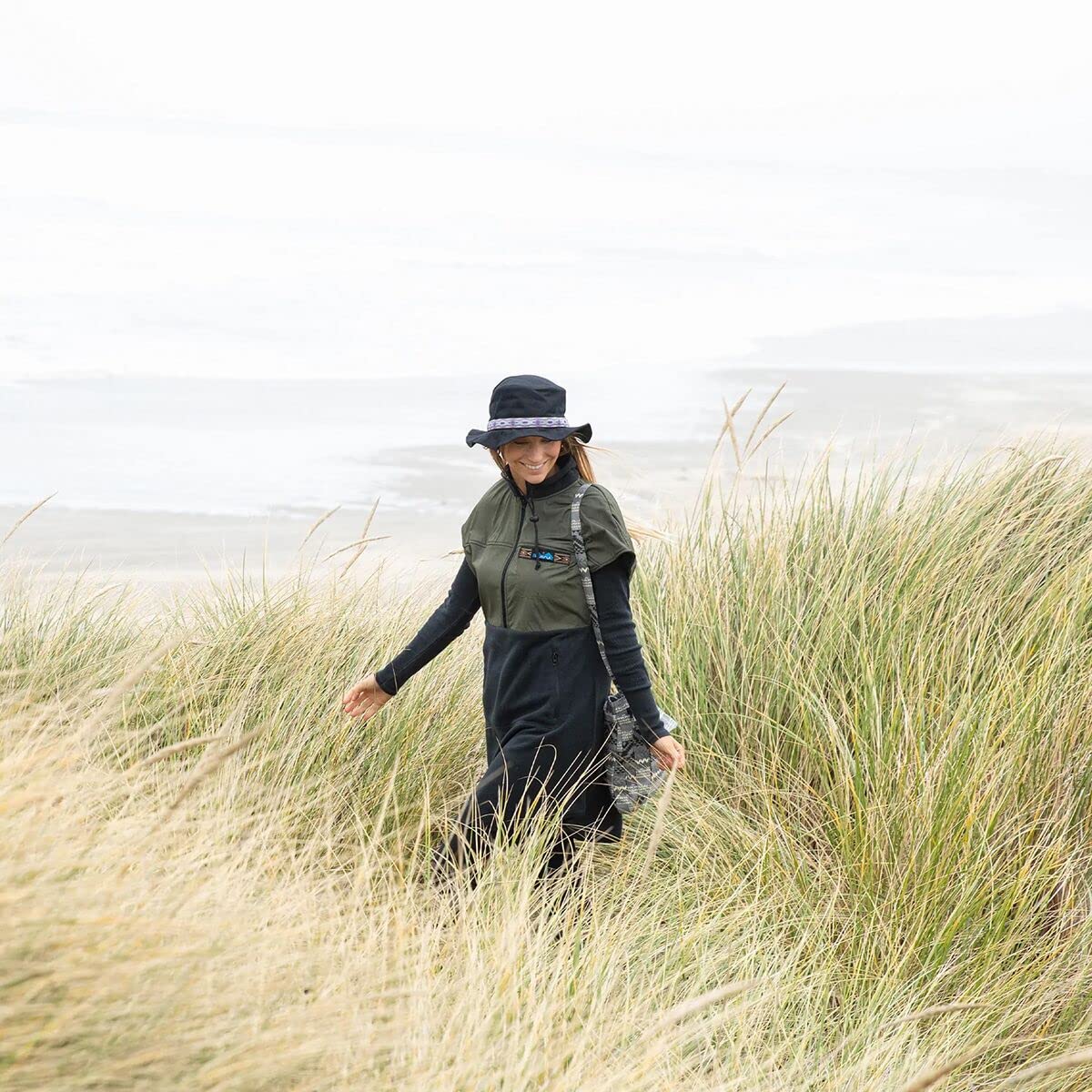 KAVU Organic Strap Bucket Bucket Hat Fishing Camping Boonie-Jet Black-S