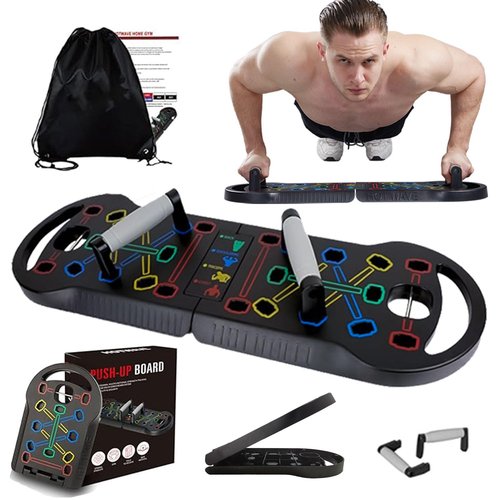 OSCILLATING SLIM Portable Foldable 20-in-1 Push-Up Gym Equipment, Floor Push-Up Handles, Home Gym Strength Training Equipment, Core Strength Workout for Men and Women, Gift for Boyfriend