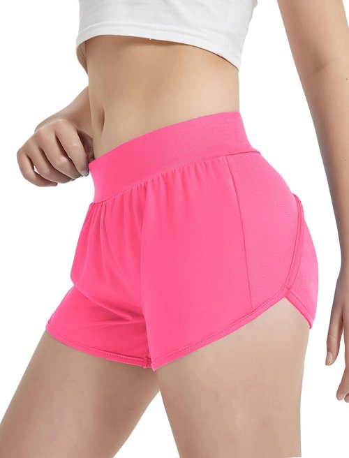 EXARUS Girls Athletic Running Shorts - Low Rise & High Waisted | 4 Pack for Ages 6-14 Years