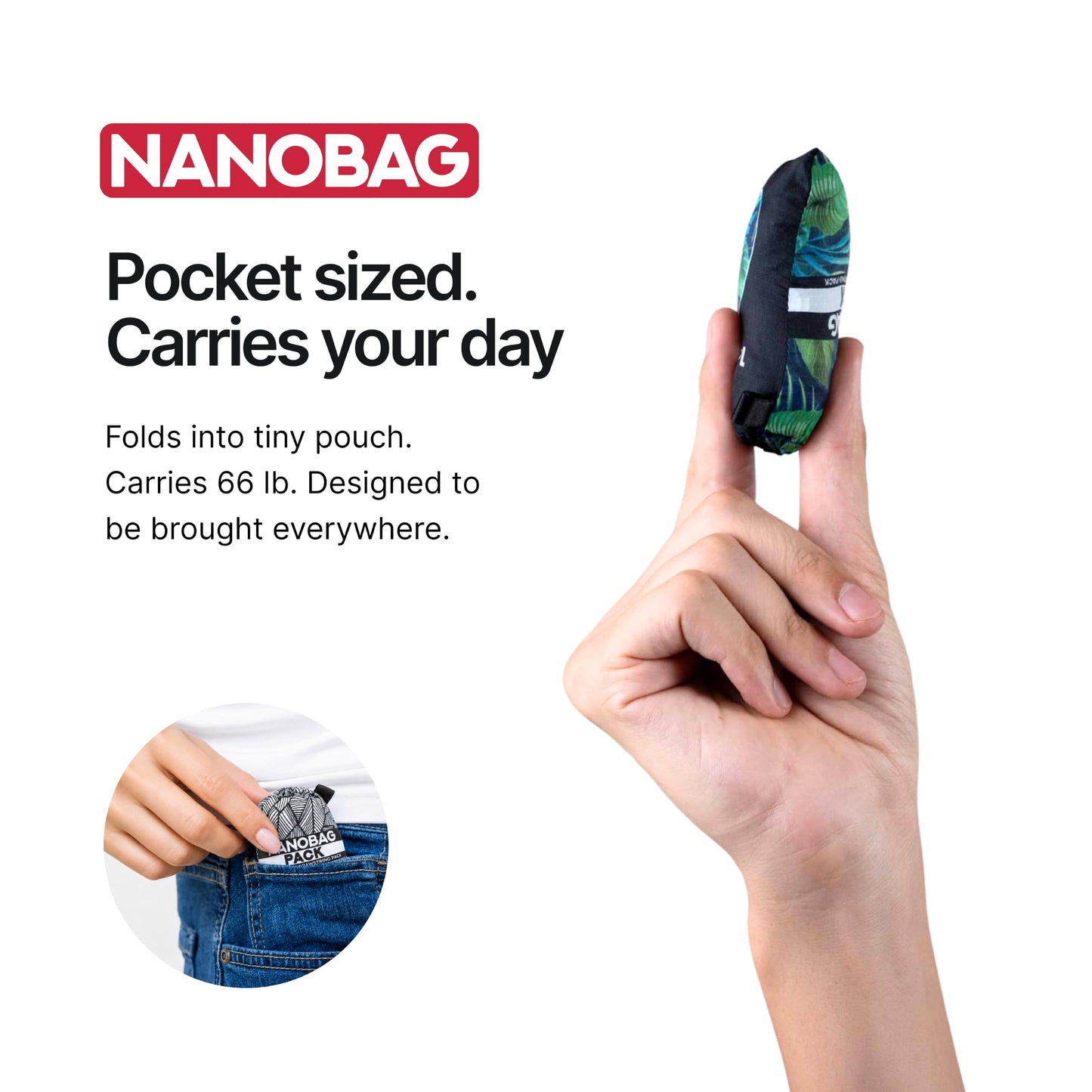 Nanobag Pack - Ultralight 14L Drawstring Backpack for Travel & Daily Use, Compact Mini Hiking Pack for Men & Women