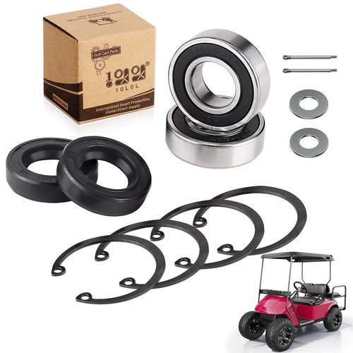 10L0L Golf Cart Rear Axle Bearing & Seal Kits for EZGO Marathon, Medalist & TXT/RXV 1978-Up Electric Golf Cart, Bearing Shaft Kit Replace OEM#611931, 620343, 70181-G01,15112G1, 230-889, 82705-78