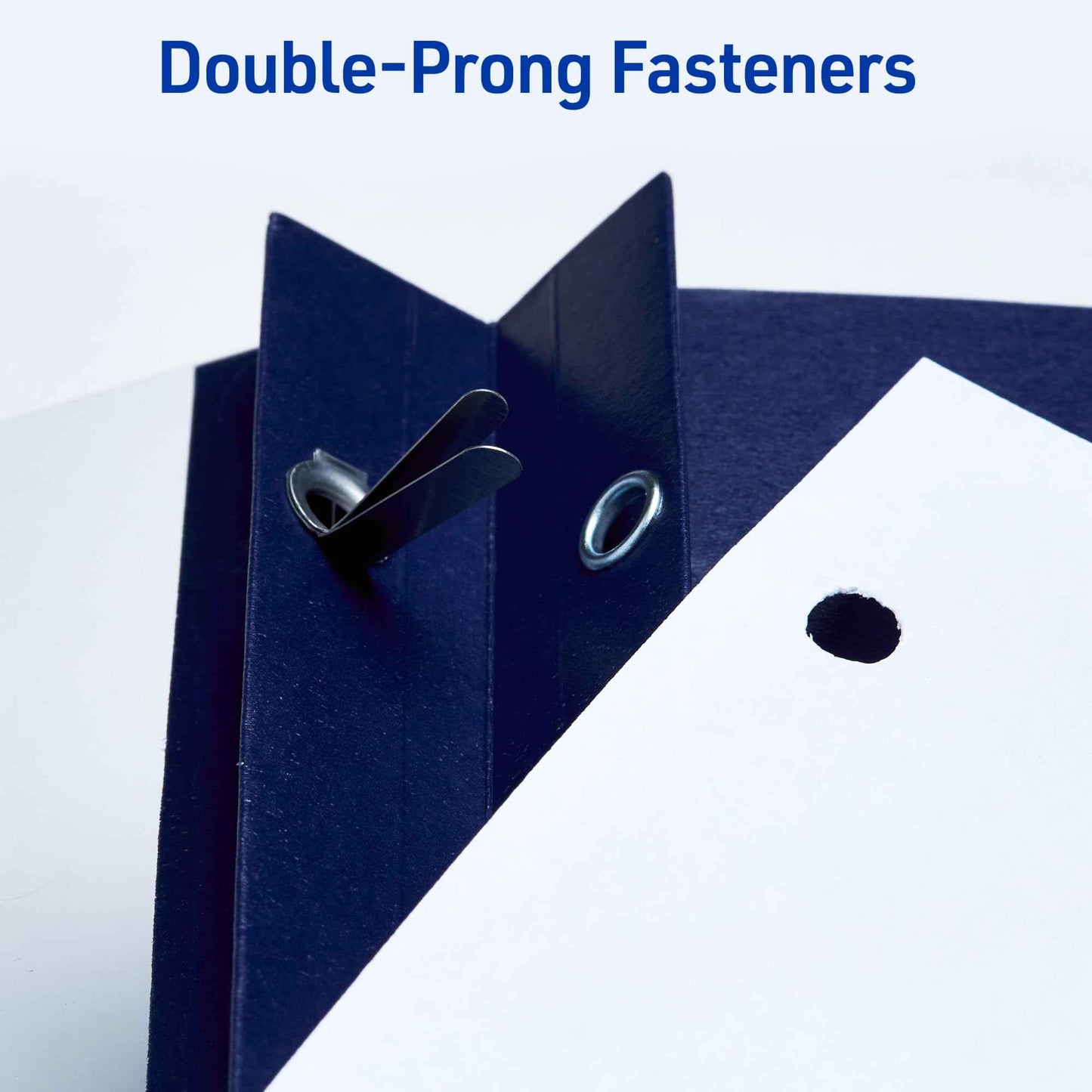 Avery Durable Clear Front Report Covers, 3 Double-Prong Fasteners, Holds up to 25 Sheets, 25 Blue Covers (47961)