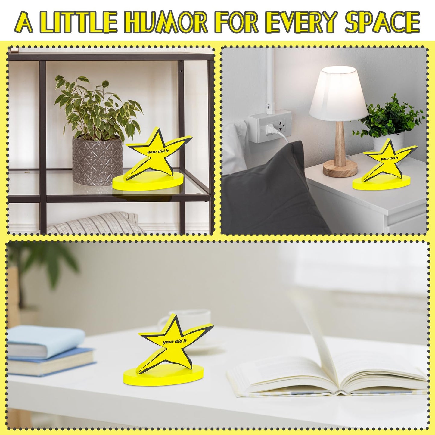 Funny Star Trophy Desk Decor with Humorous Your Did It Signs, White Elephant Gifts for Adults, Gag Graduation Gifts for Office Coworkers, Novelty Prank Christmas Gifts Stocking Stuffers for Men, Women