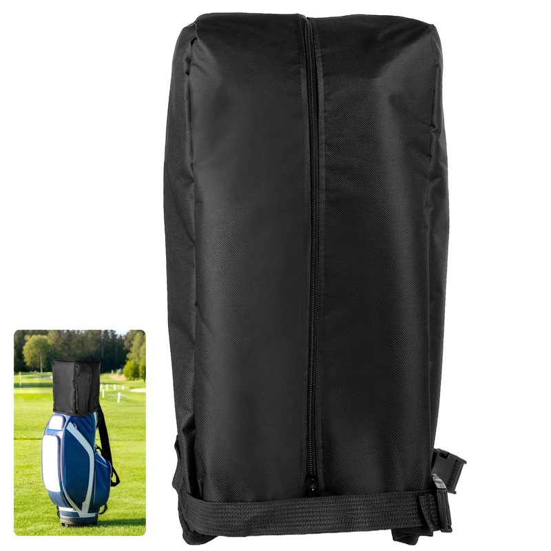 TIMCORR Golf Bag Cover,34 x 33 x 20 in Golf Bag Rain Cover,Waterproof & Dustproof Golf Bag Cover Hood with Front Zipper, Adjustable Straps and Bottom Opening Design, Fits Stand & Cart Bags (Black)