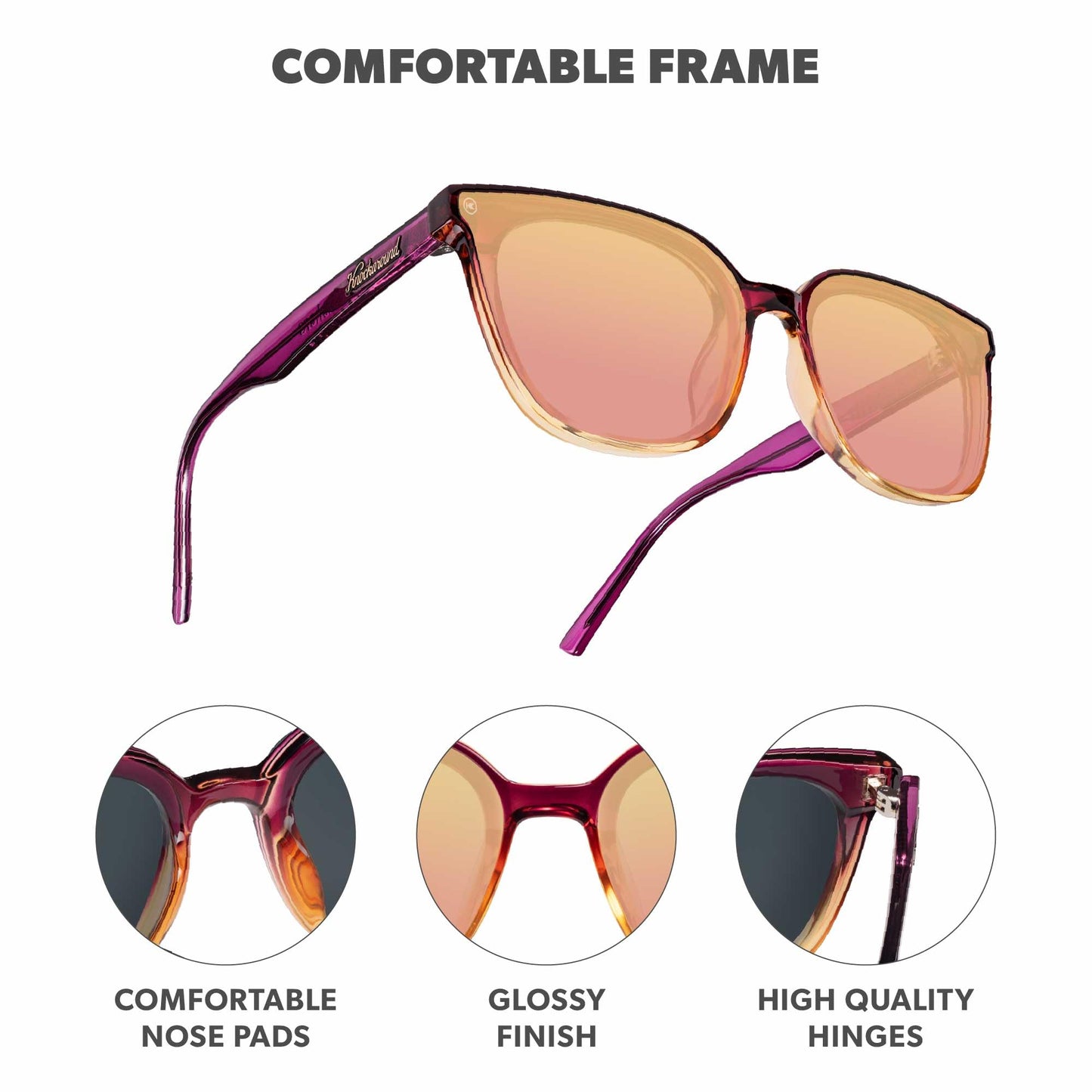 Knockaround Trendy Sunglasses for Women - UV400 Protection