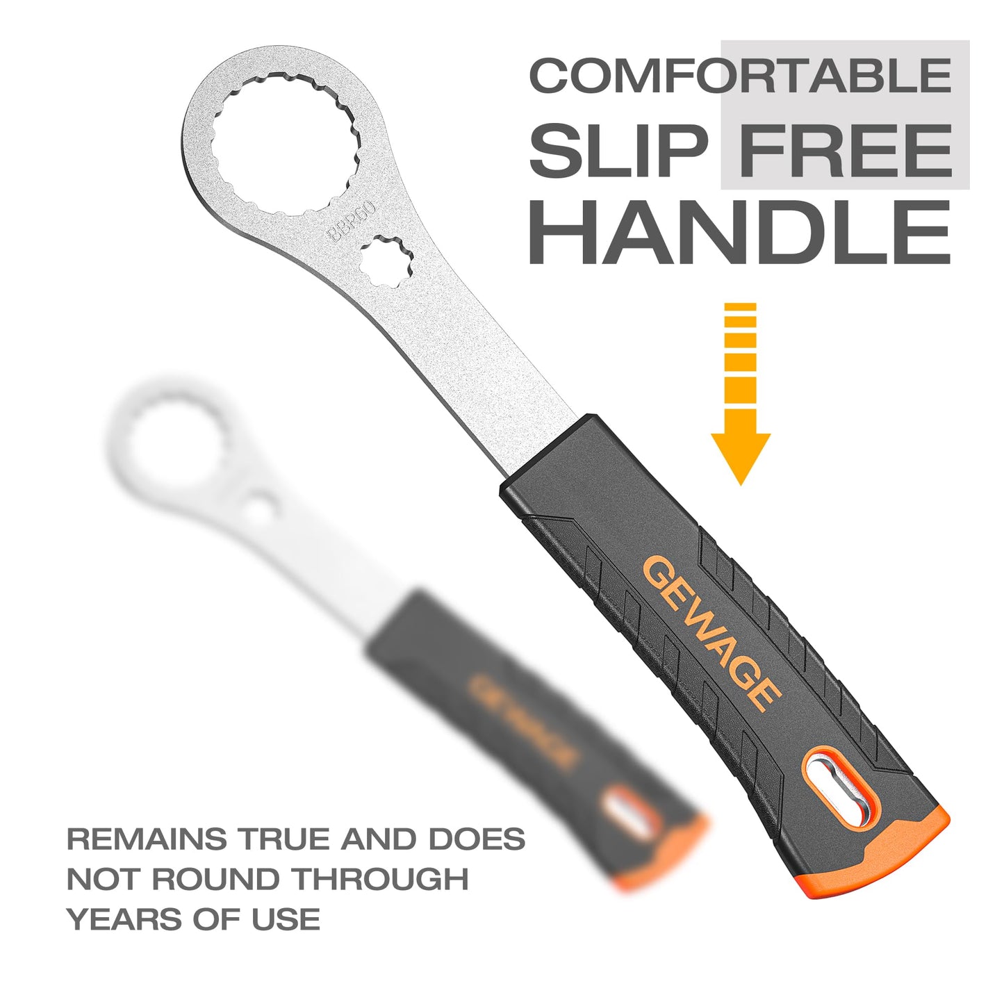 GEWAGE Bicycle Bottom Bracket Tool - Bottom Bracket Removal Install Tool Compatible with Shimano Hollowtech II/BB9000, BBR60,12X46MM - BB Remover with Crank Cap Wrench (FIT BBR60)