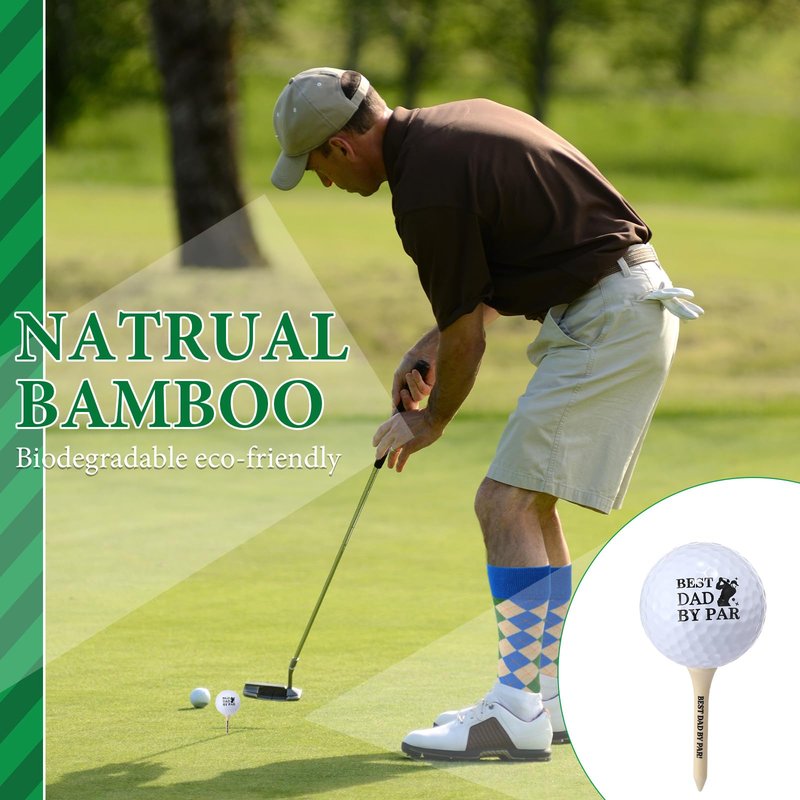 Shappy 14 Pcs Golf Gifts Set for Dad Balls Tees Towel Brush Divot Repair Tool Socks Bags Best Dad by Par Accessories for Father's Day Birthday