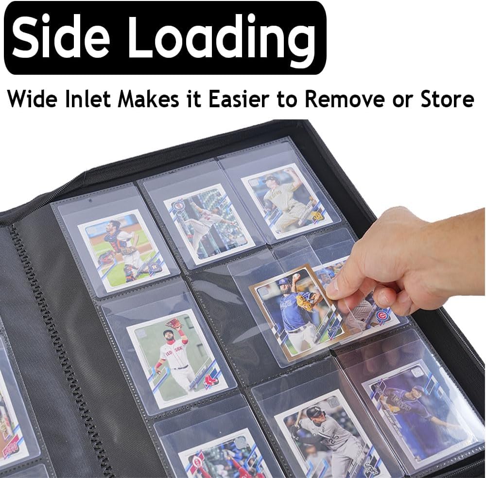 Premium Semi Rigid Card Holder Binder by Card Saver 1 - Holds 360 Trading & Sports Cards | Classic White