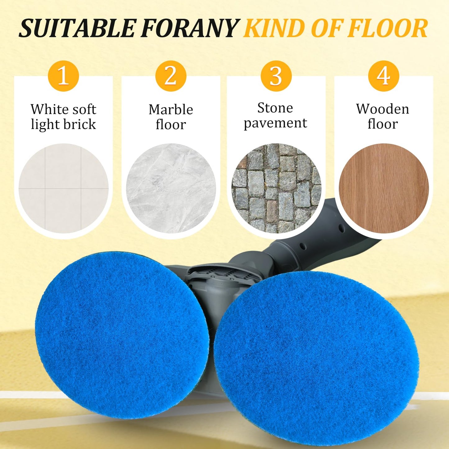 HXZIYI S7000 Replacement Steam Mop Pads for Shark S7001 S8201 S7000AMZ S8001 S7000 S7001TGT S7005 S7020 steam and Scrub mop Frosted Pad with Serrated Locator Ring（6Pack） (2green2gray2blue)