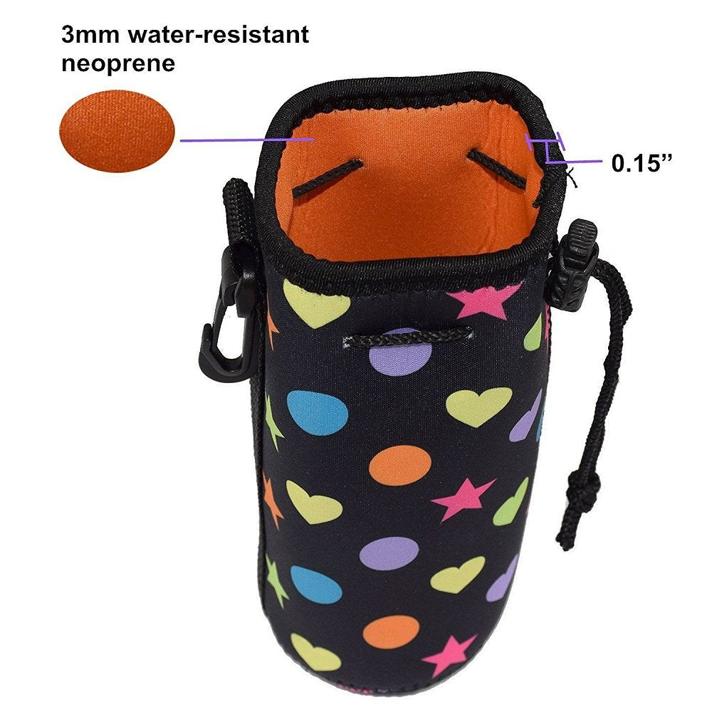 Af-Wan Water Bottle Cooler Carrier,Protable Neoprene Insulated Water Drink Bottle Cover Sleeve Tote Bag Pouch Holder Strap 16oz - 20oz water.1Pack(3pcs) (BBG)
